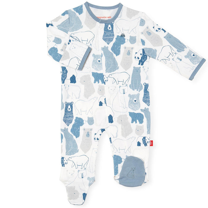 magnetic me unbearably cute organic cotton magnetic footie