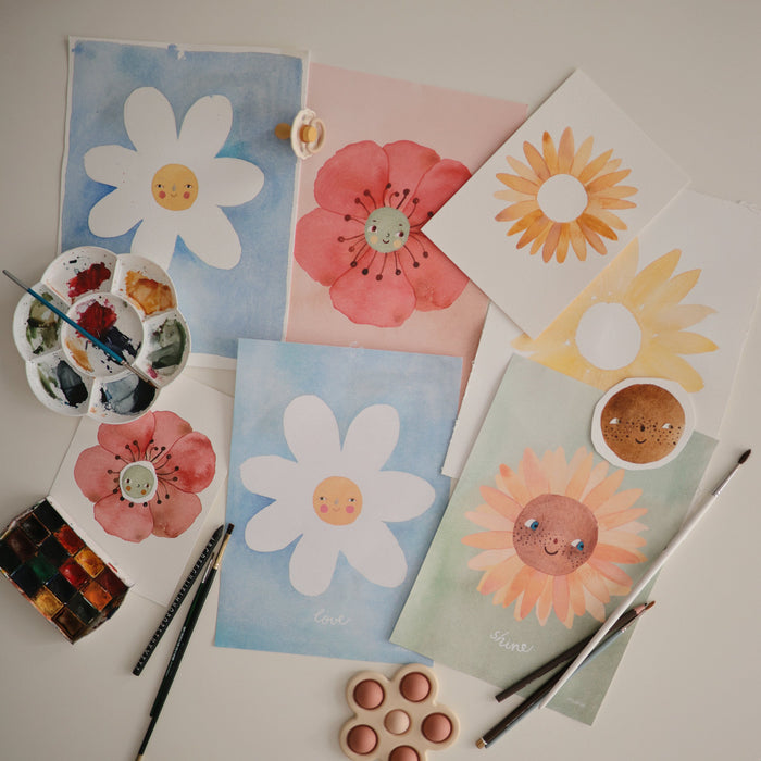 Mushie Floral Poster Set (Bloom/Love/Shine) | 11 x 14