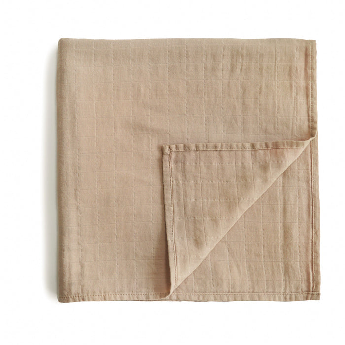 Mushie Organic Cotton Muslin Swaddle Blanket