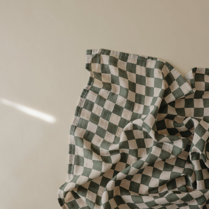 Mushie Organic Cotton Muslin Swaddle Blanket