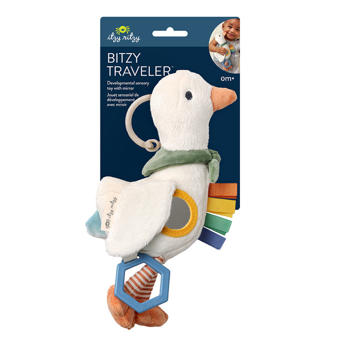 Itzy Ritzy Bitzy Traveler Developmental Sensory Toy | Gracie The Goose