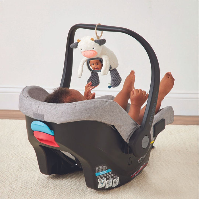 Itzy Ritzy Itzy Bitzy Mirror Sensory Tummy Time Mirror | Carmen The Cow