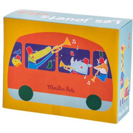 Speedy Monkey Marching Band Metal Bus - Musical Toy - Moulin Roty