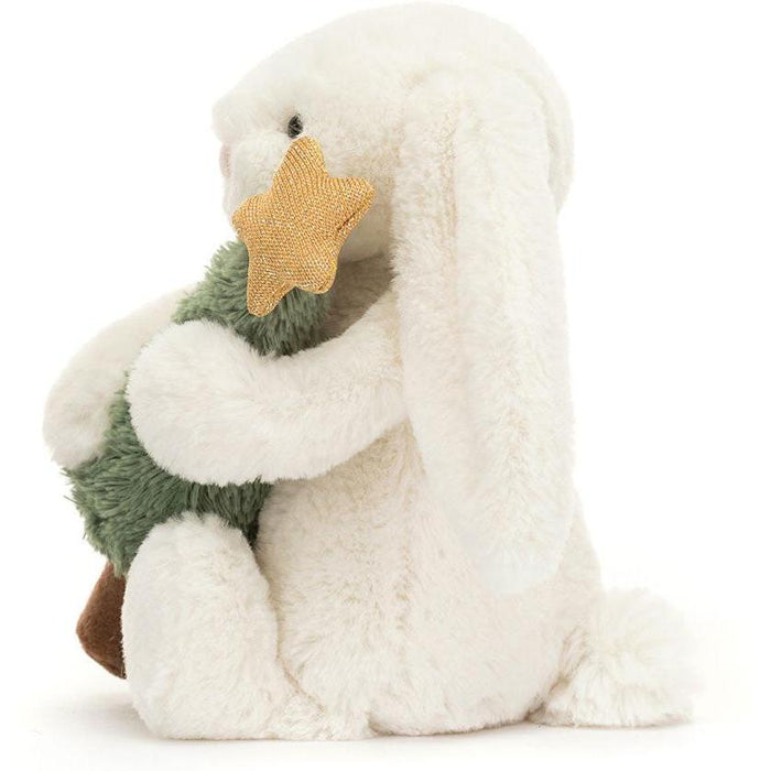 Jellycat Bashful Bunny with Christmas Tree