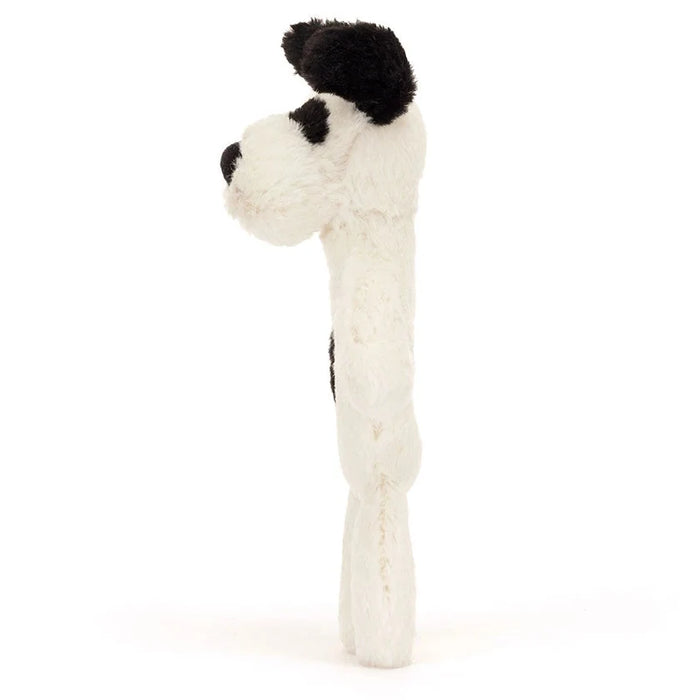 Jellycat Bashful Rufferty Black & Cream Puppy Ring Rattle