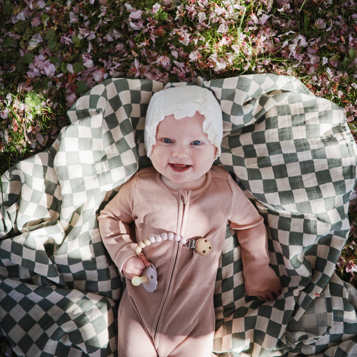 Mushie Organic Cotton Muslin Swaddle Blanket