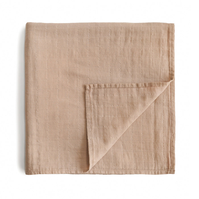 Mushie Organic Cotton Muslin Swaddle Blanket