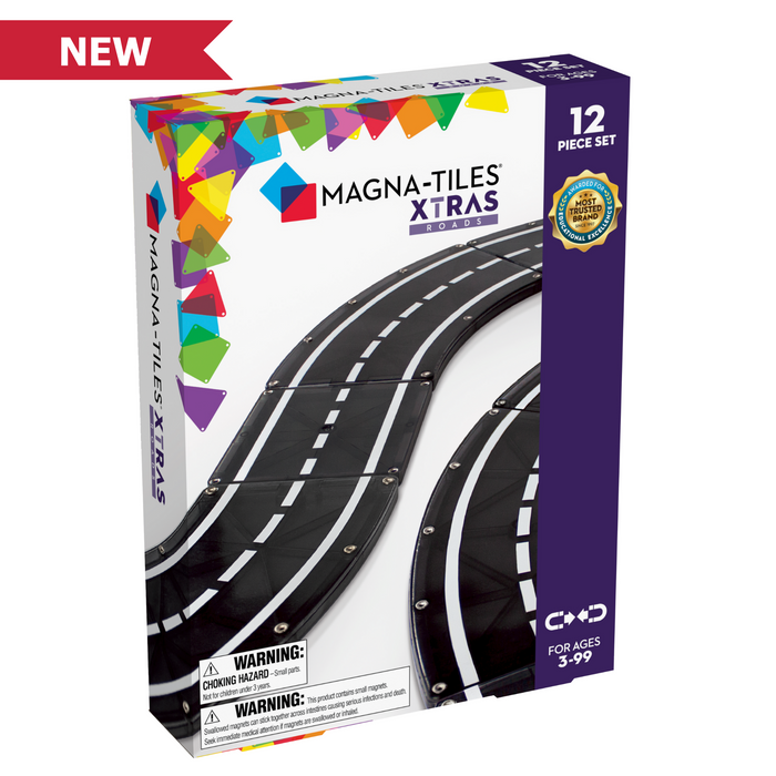 Magna-Tiles XTRAS Roads 12-Piece Set