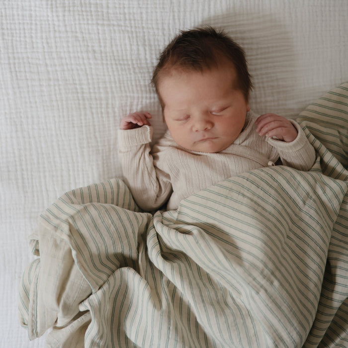 Mushie Organic Cotton Muslin Swaddle Blanket