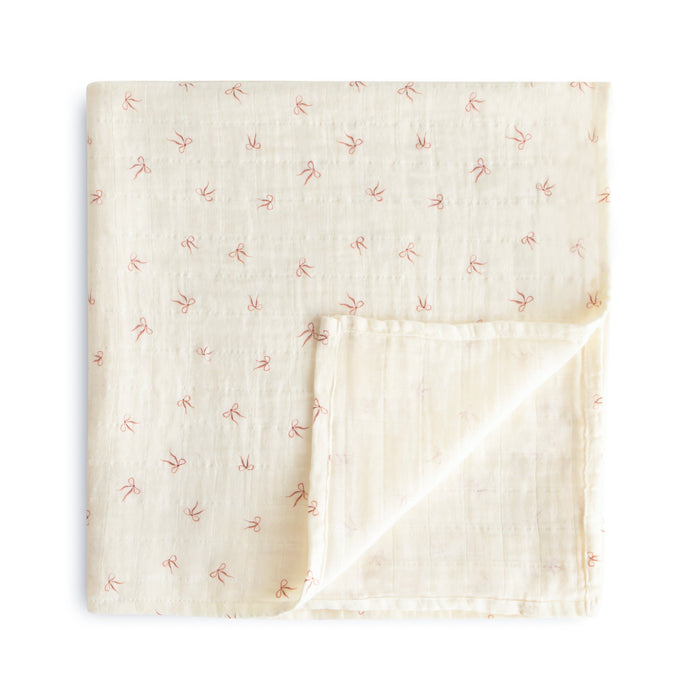 Mushie Organic Cotton Muslin Swaddle Blanket