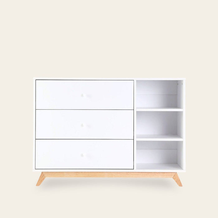 Dadada Central Park 3-Drawer, Two Shelf Nursery Dresser