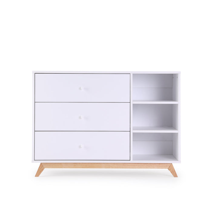 Dadada Central Park 3-Drawer, Two Shelf Nursery Dresser