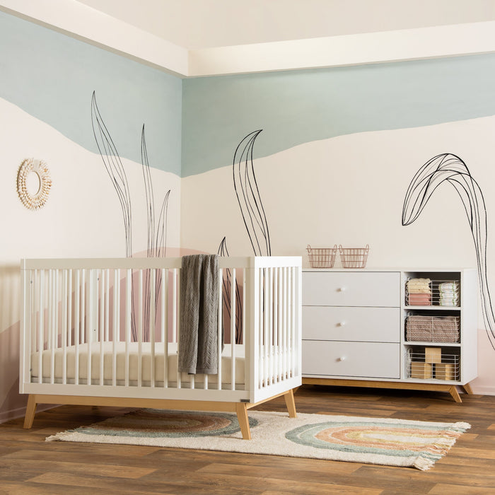 Dadada Central Park 3-Drawer, Two Shelf Nursery Dresser