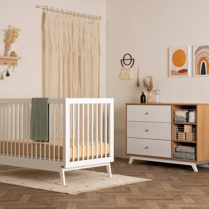 Dadada Central Park 3-Drawer, Two Shelf Nursery Dresser
