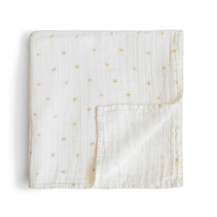 Mushie Organic Cotton Muslin Swaddle Blanket