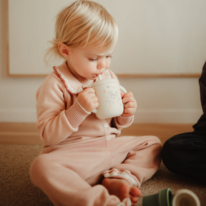 Bluey x Mushie Silicone Training Cup + Straw