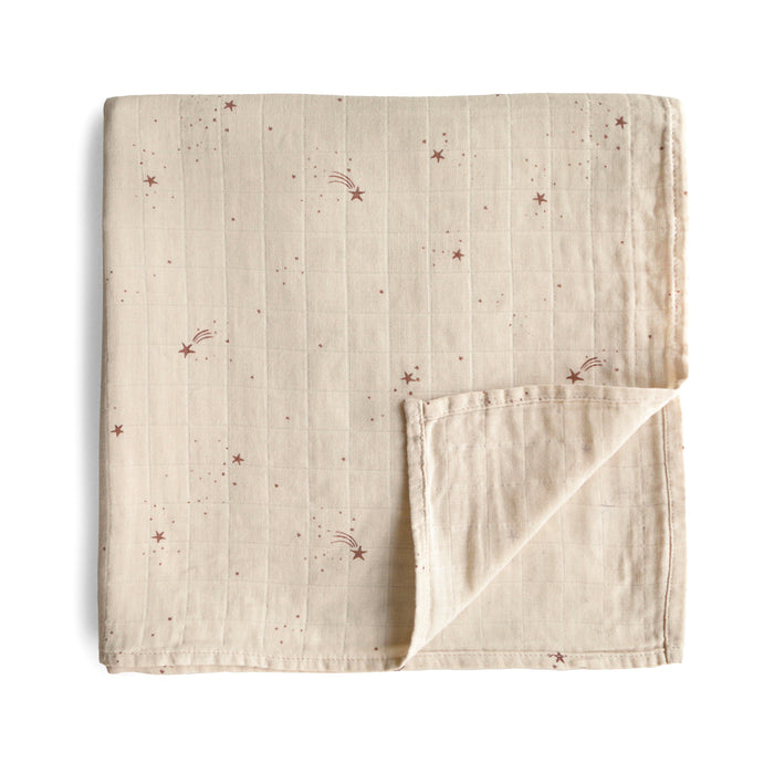 Mushie Organic Cotton Muslin Swaddle Blanket