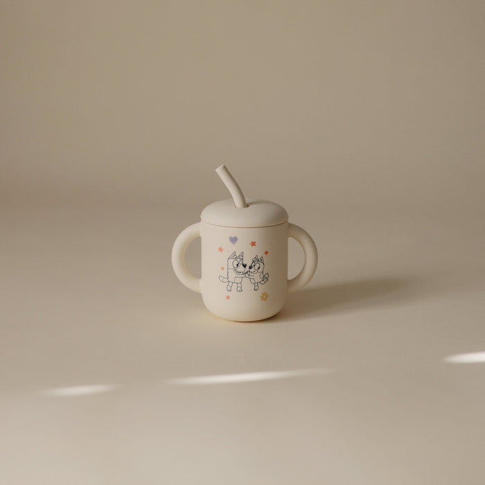 Bluey x Mushie Silicone Training Cup + Straw