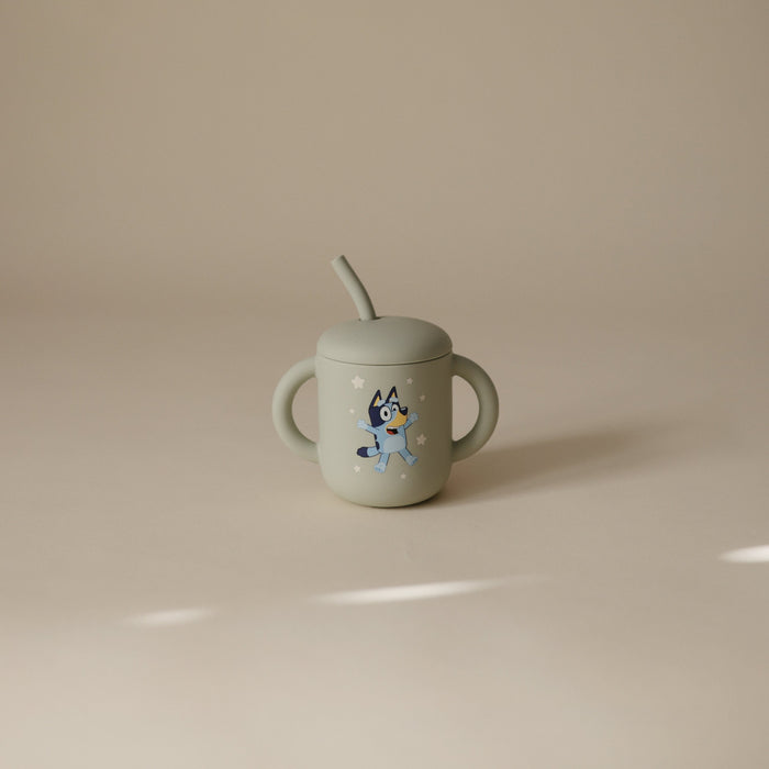 Bluey x Mushie Silicone Training Cup + Straw