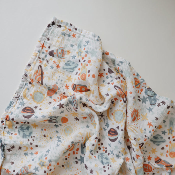Mushie Organic Cotton Muslin Swaddle Blanket