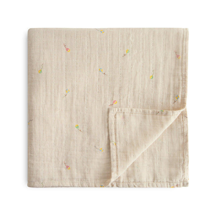 Mushie Organic Cotton Muslin Swaddle Blanket