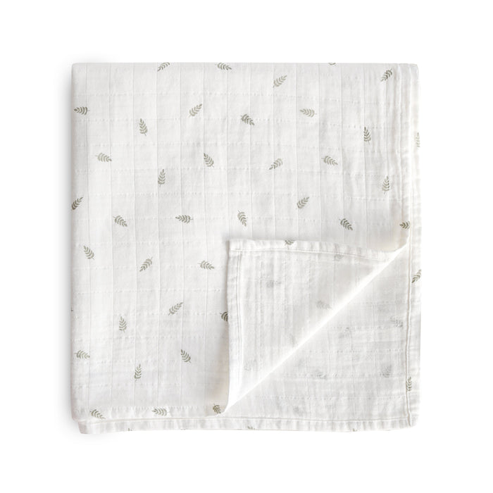 Mushie Organic Cotton Muslin Swaddle Blanket
