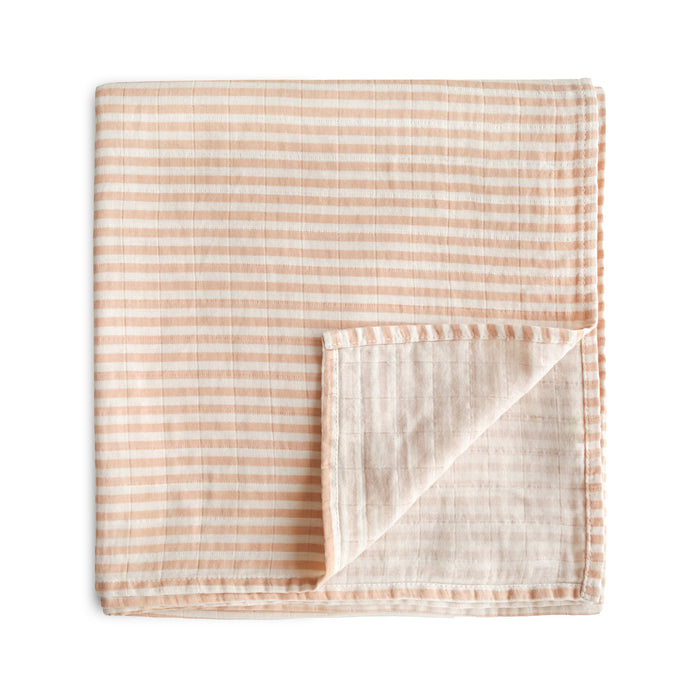 Mushie Organic Cotton Muslin Swaddle Blanket