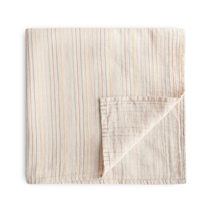 Mushie Organic Cotton Muslin Swaddle Blanket