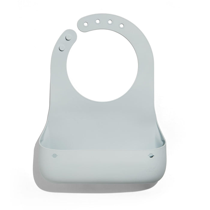 Avanchy Roll & Go Silicone Bib + Spoon | Gray