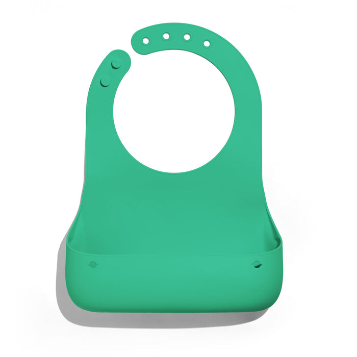 Avanchy Roll & Go Silicone Bib + Spoon | Green
