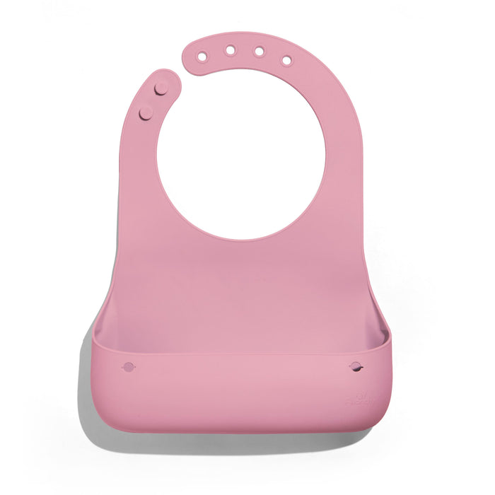 Avanchy Roll & Go Silicone Bib + Spoon | Pink