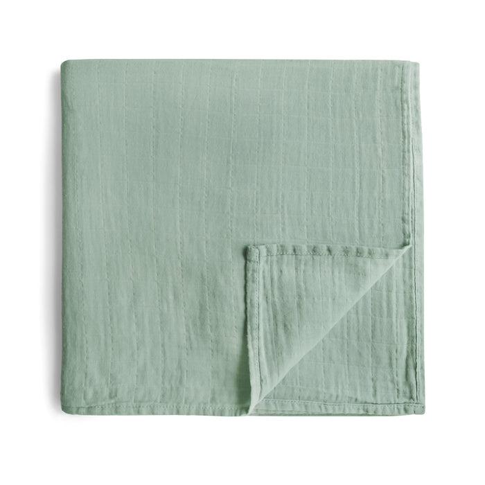 Mushie Organic Cotton Muslin Swaddle Blanket