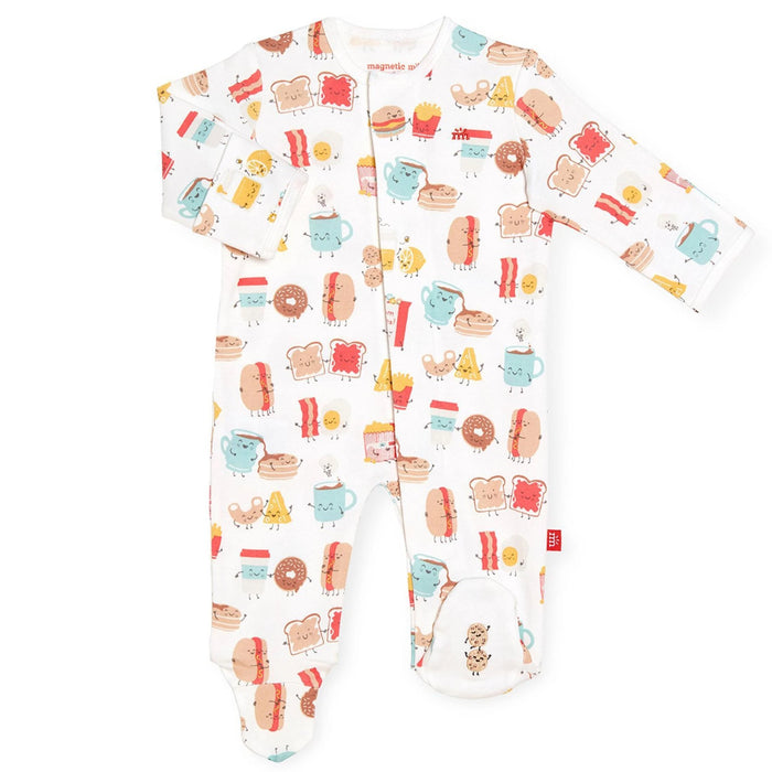 magnetic me better together organic cotton magnetic footie