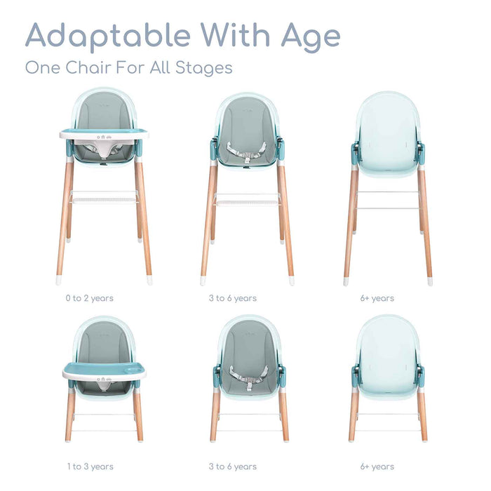 Children of Design 6-in-1 Classic High Chair + Cushion