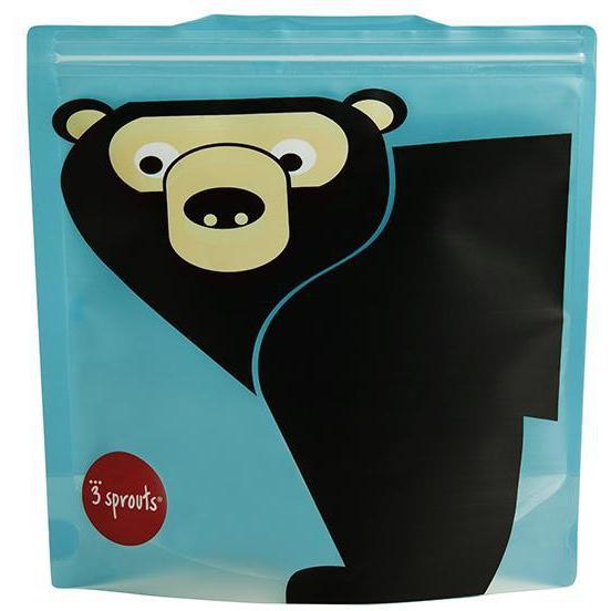 3 Sprouts Bear Sandwich Bag (2 Pack)
