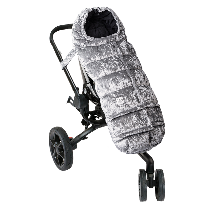 7 A.M. Enfant Blanket 212 Evolution Footmuff in Grey Velvet
