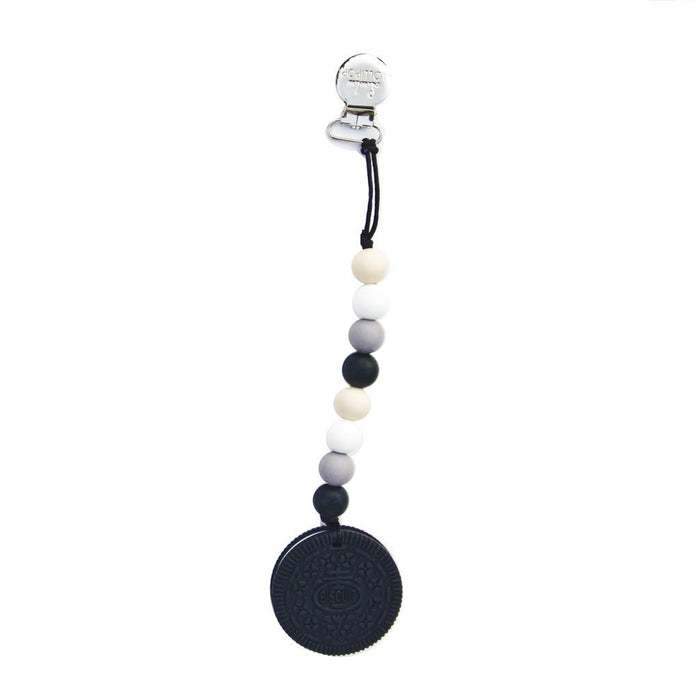 Loulou Lollipop Black Cookie Teether with Holder Set