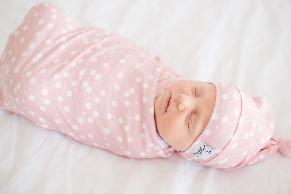 Copper Pearl Newborn Top Knot Hat - Lucy