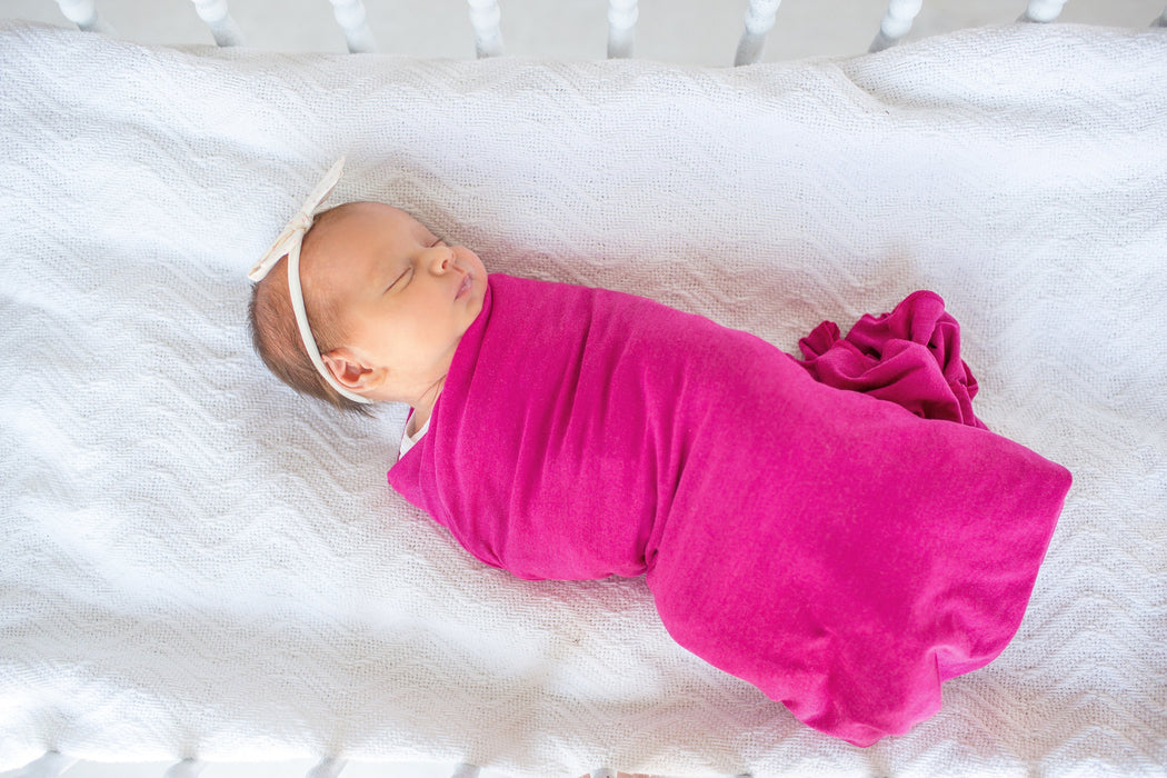 Copper Pearl Knit Swaddle Blanket - Berry