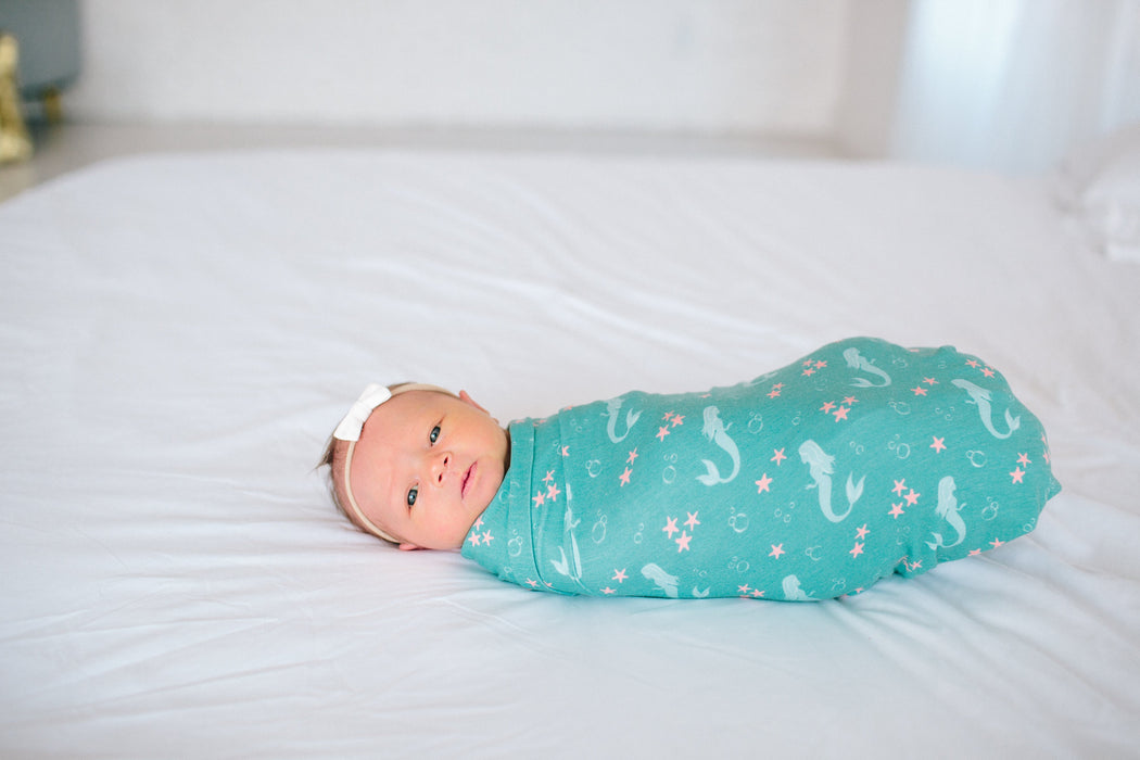Copper Pearl Knit Swaddle Blanket - Coral