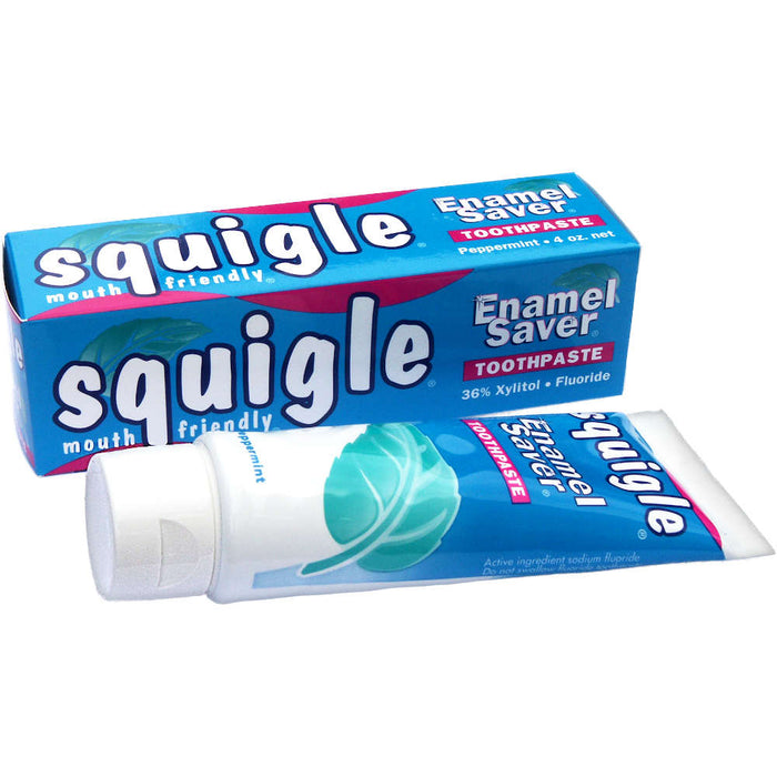 Squigle Enamel Saver Toothpaste Peppermint - 4 oz.