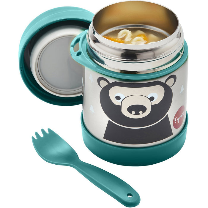 3 Sprouts Bear Stainless Steel Food Jar