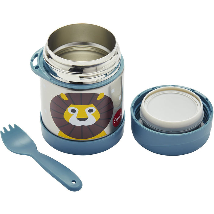 3 Sprouts Lion Stainless Steel Food Jar