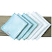6 Bamboo Wash Cloths - Blue/White - Copper Pearl - 1
