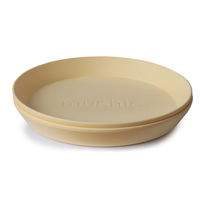 Mushie Round Dinnerware Plates, Set of 2