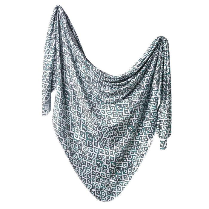Copper Pearl Knit Swaddle Blanket - Topaz