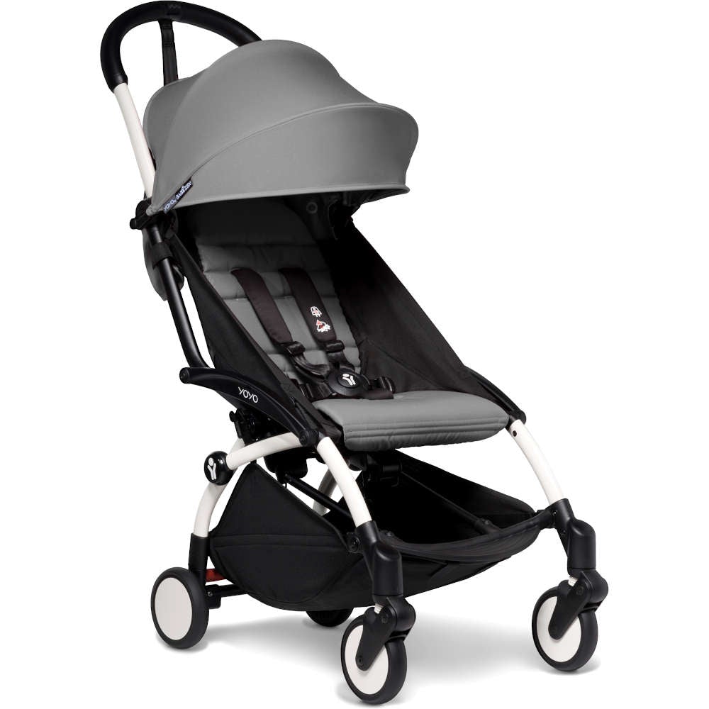 stokke yoyo 2 YoYo2 6+ Stroller Complete (White Frame) Grey
