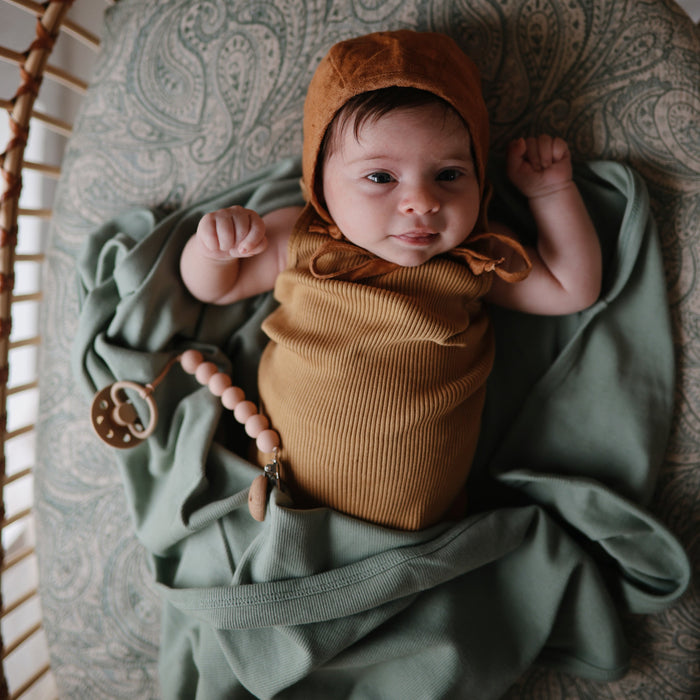 Mushie Ribbed Baby Blanket