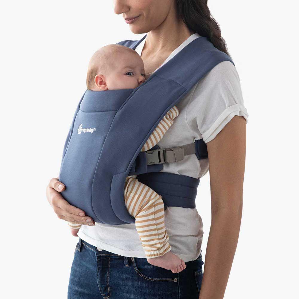 Ergobaby Embrace Newborn Baby Carrier, Soft Navy