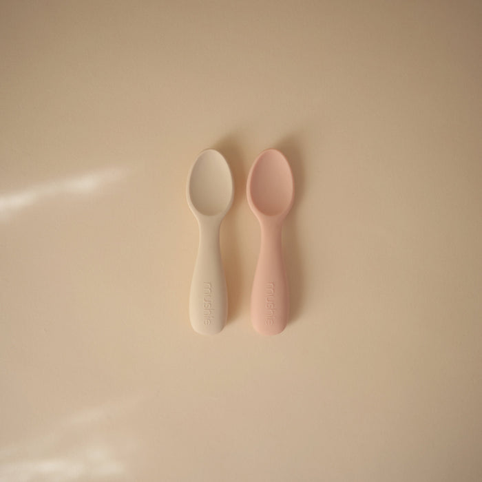 Mushie Silicone Toddler Starter Spoons (2-Pack)